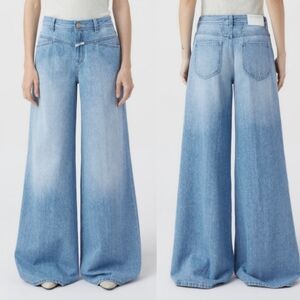CLOSED Women's Light Blue Wide-Leg Jeans 24